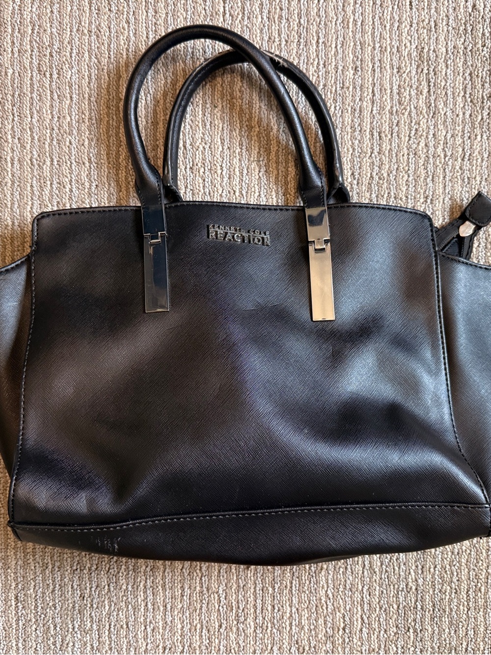 Kenneth Cole Reaction Black Faux Leather Bag!!